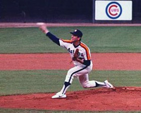 Nolan Ryan pitching for the Houston Astros circa 1983.